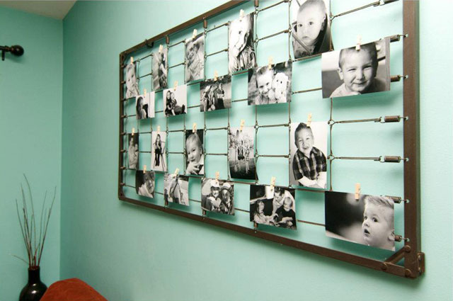DIY Photography Wall Art from Baby Crib Springs